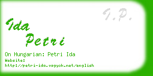 ida petri business card